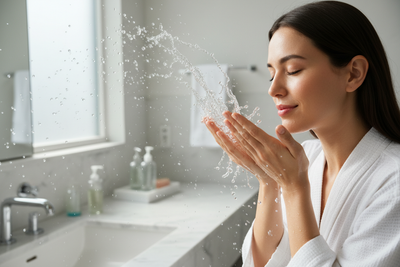 washing face